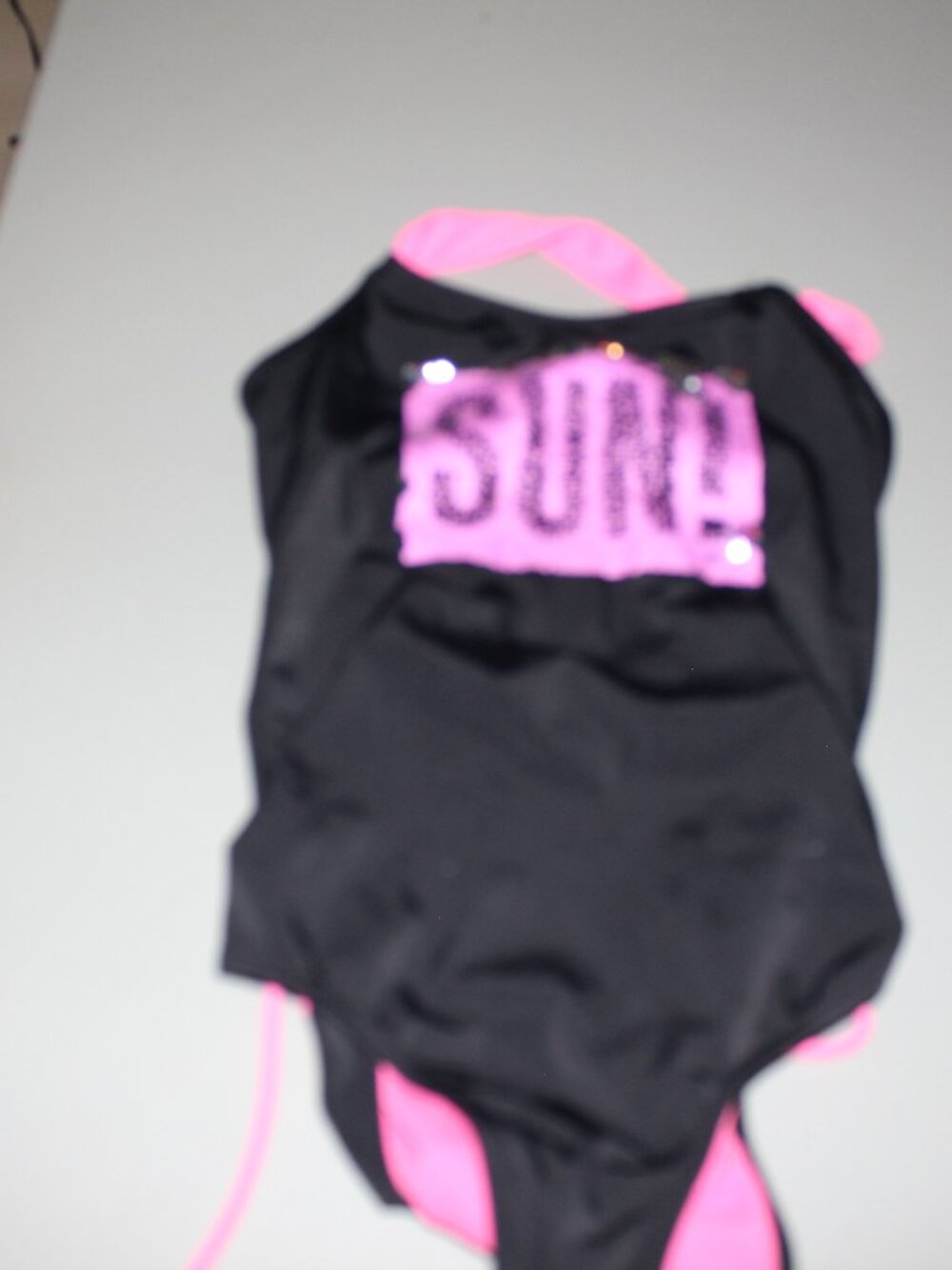 Pink & Black 1 Pcs Justice Swimsuit Size 14